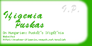 ifigenia puskas business card